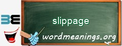 WordMeaning blackboard for slippage